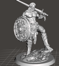 Barbare épée - bouclier