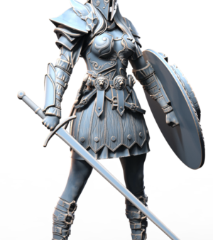 Amazone épée - bouclier - armure