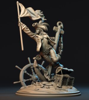 Femme pirate étendard