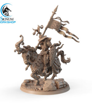 Chevalier mort-vivant lance - bouclier - armure sur cheval