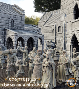 Groupe artisans, nobles, statues