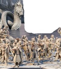 Groupe guerriers du port épée - lance - bouclier - arc - cheval - serpent