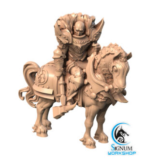 Chevalier mace - armure sur cheval