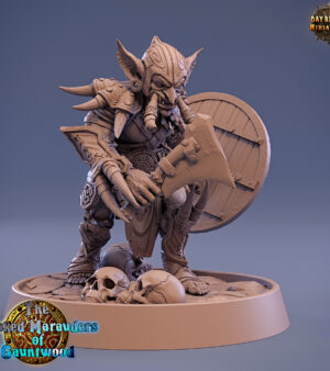 Gobelin bouclier - hache