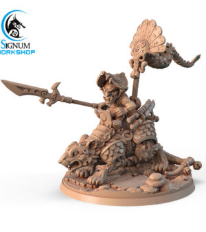 Héros gobelin sabres - lance - étendard sur rat