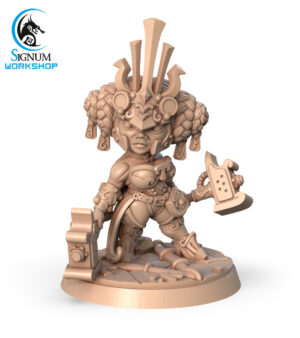 Héros nain femme marteaux