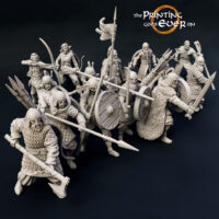 Groupe vikings arc - épée - lance - hache - bouclier