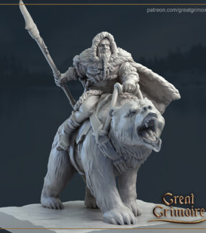 Guerrier lance sur ours