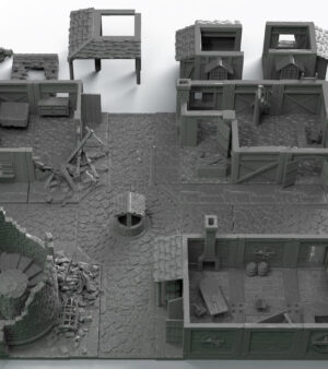 Groupe décors ville médiévale