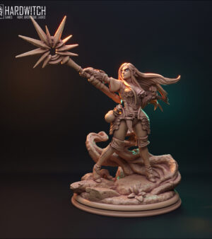 Magicienne elfe bâton