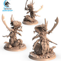Serpent ambidextre cimeterres - armure