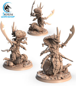 Serpent ambidextre cimeterres - armure