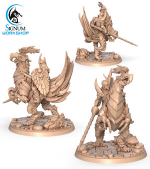 Chevalier lance - bouclier - armure sur chocobo