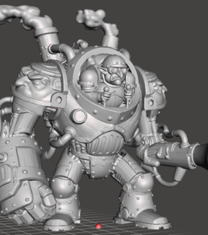 Gobelin avec robot-armure 2