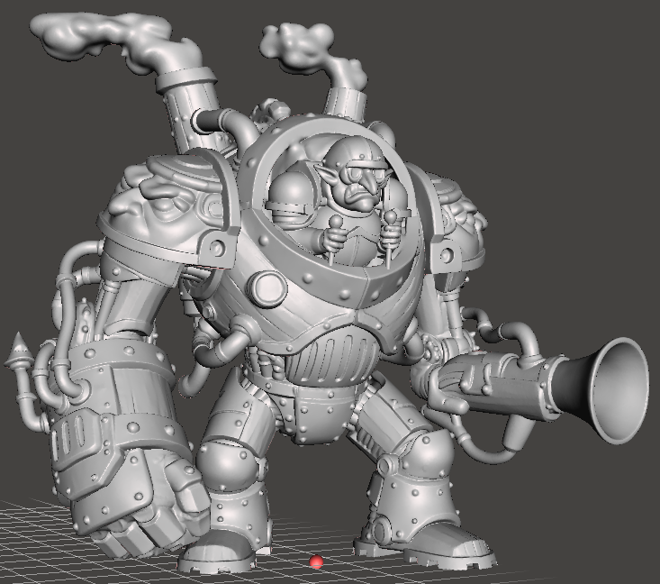 Gobelin avec robot-armure 2