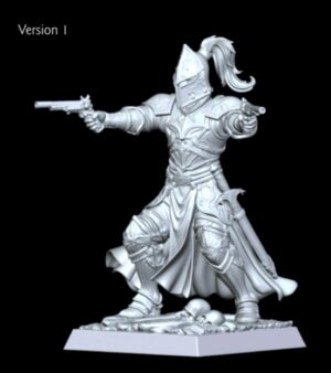 Duelliste avec armure et pistolet