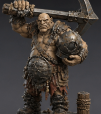 Ogre avec ancre et scaphandre